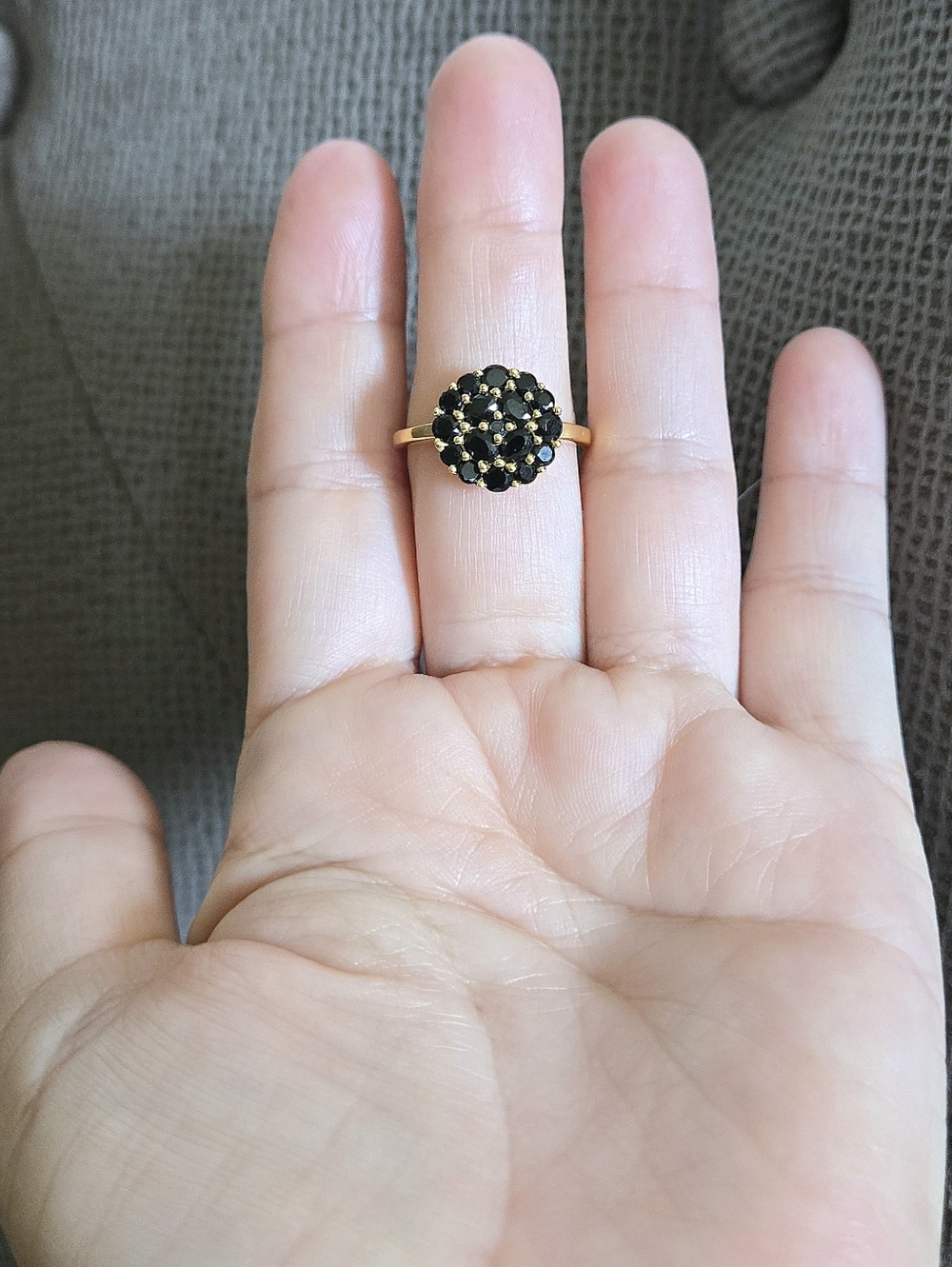 Shivam Black🖤 Spinel Floral🌸 Cluster Ring💍 - NWT - Picture 4 of 16
